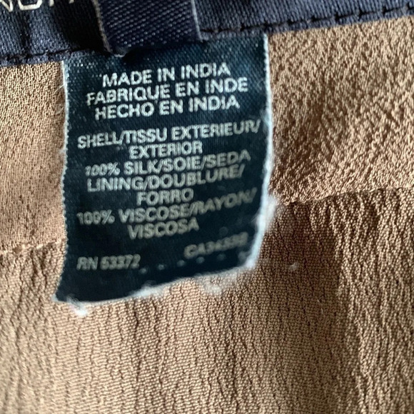 French Connection light brown silk skirt size 8 - Picture 7 of 10